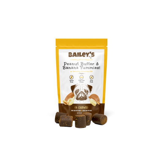 BAILEY'S - 犬用CBDそふとちゅ～  3mg 5個入り  -  Peanut Butter & Banana